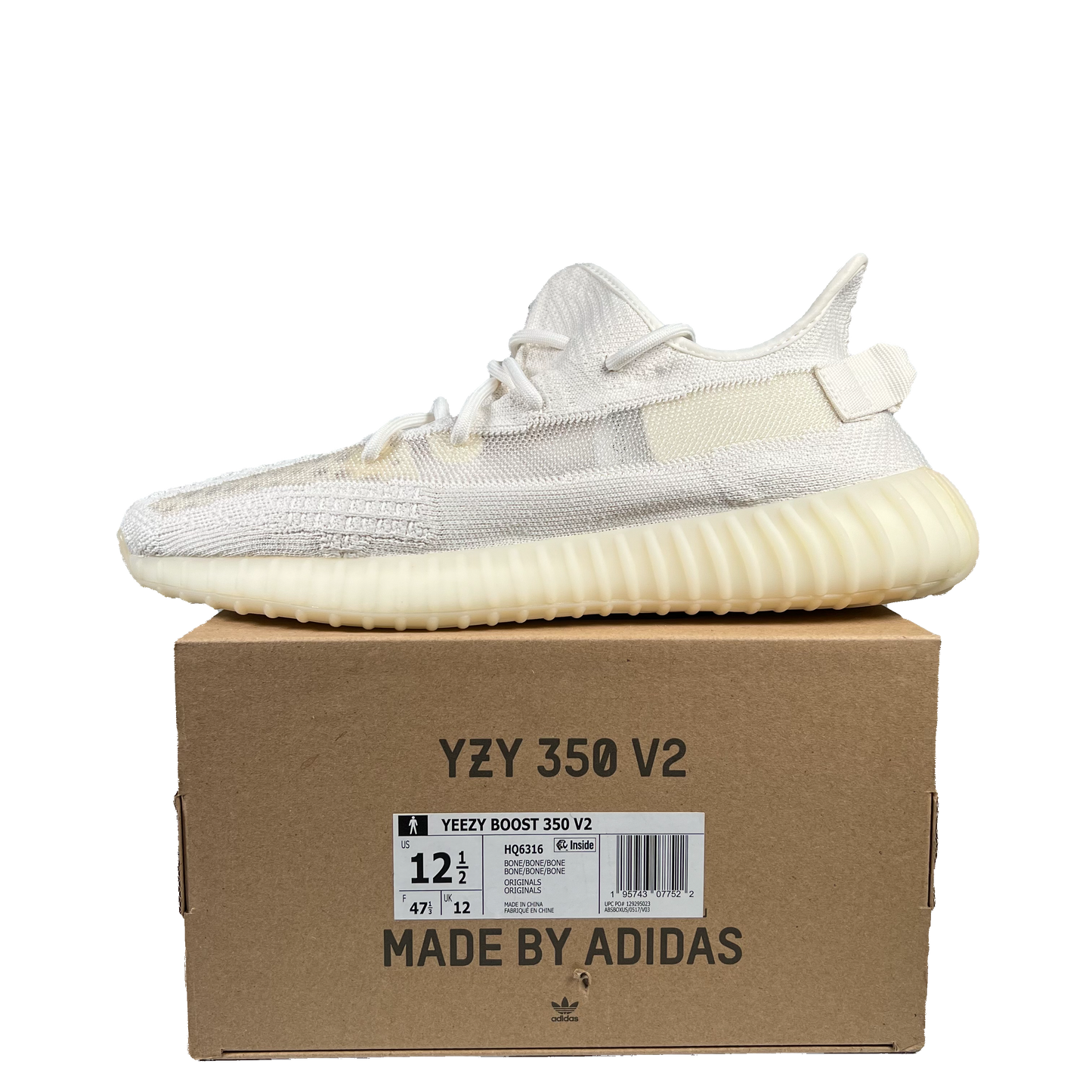 Yeezy 350 Bone (2022) Size 12.5 NEW s19655