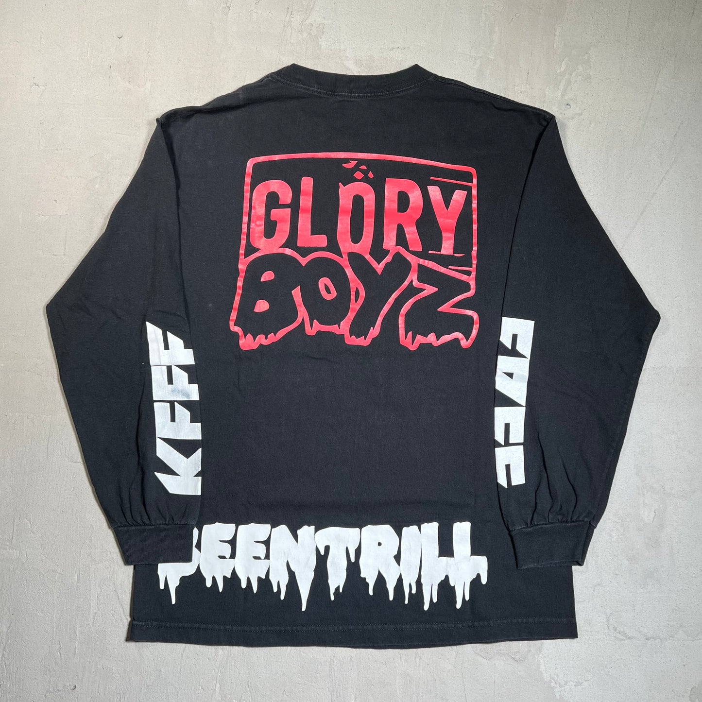 BeenTrill Free Cheif Keef Glory Boyz Black Longsleeve Size Large USED v19578