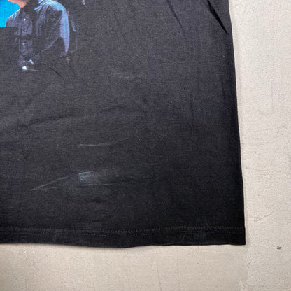 Billy Joel Tour 1999 Singing Into Mic Black Tee Size XL USED v13797