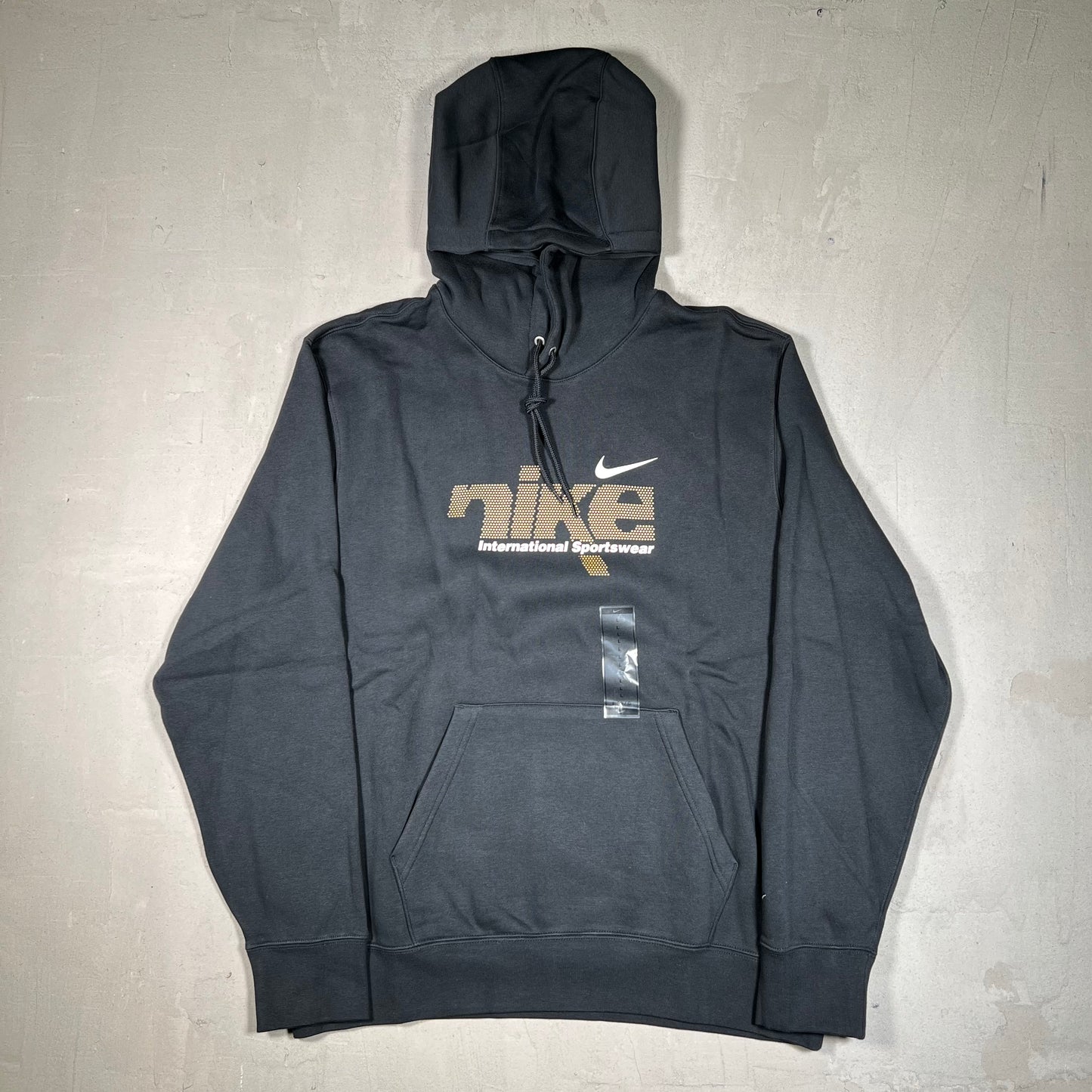 Nike "International Sportswear" Black Hoodie Size Large NEW v19065