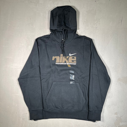Nike "International Sportswear" Black Hoodie Size Large NEW v19065