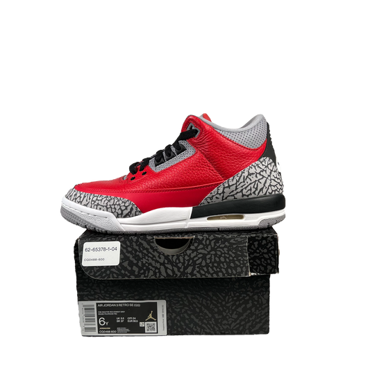 Jordan 3 Fire Red (2020) Size 6y USED s19325