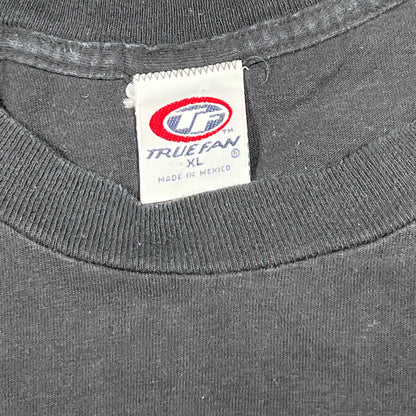 1990s Pittspurgh Steelers City Line Helmet Black Tee Size XL USED v16574