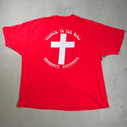1990s Church in the Wind Red Tee Size XXL USED v20181