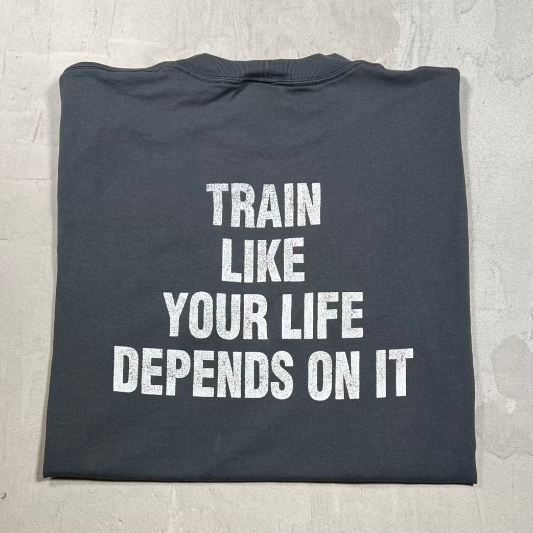 Y2K Martial Arts "Train" Black Tee Size XL USED v20180