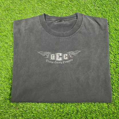 Y2K Orange County Choppers "OCC" Black Tee Size Large USED v17054