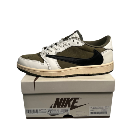 Jordan 1 Low Travis Scott Medium Olive (2024) Size 10 USED s17648
