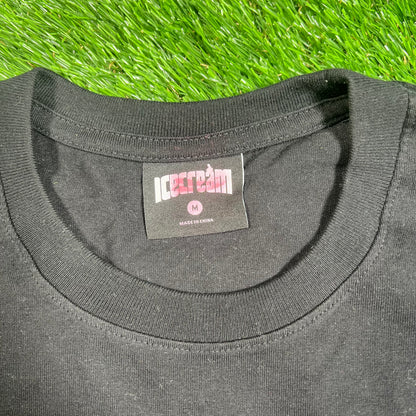 Ice Cream Black Bite Heart Tee Size Large USED x15966