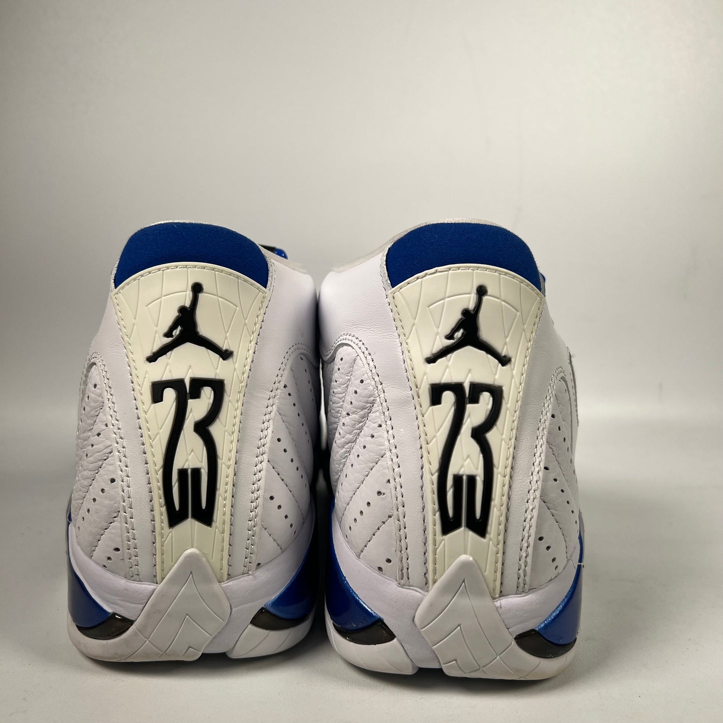 Jordan 14 White Hyper Royal (2020) Size 9 USED s20891