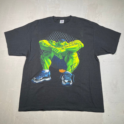 2002 Incredible Hulk "Hulk Smash" Black Tee Size XL USED v18299