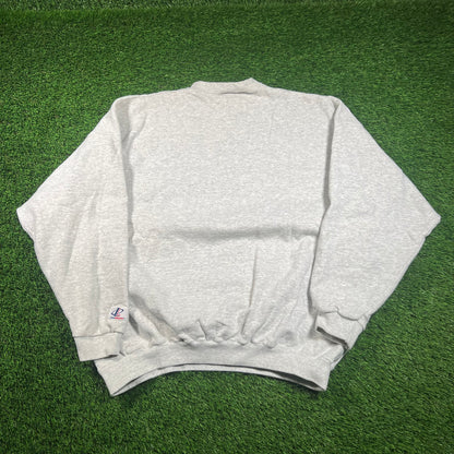 1995 San Francisco Spiders NHL Hockey Grey Crewneck Size XL USED v18259