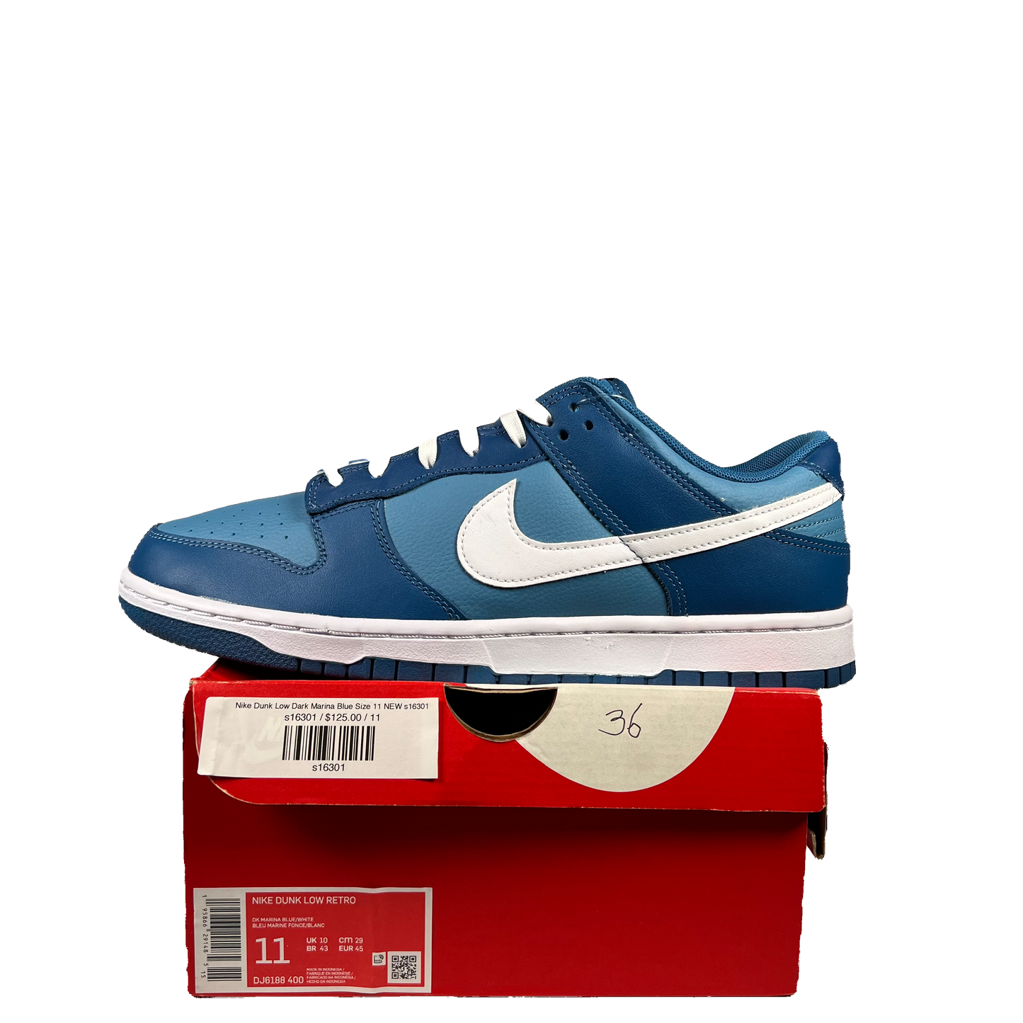 Nike Dunk Low Dark Marina Blue Size 11 NEW s16301