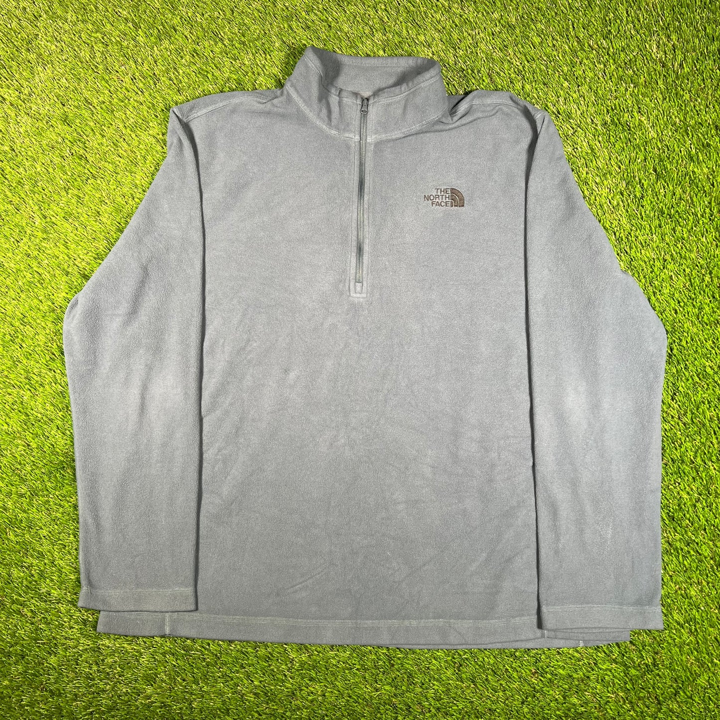 North Face Light Blue Quarter-Zip Fleece SIze XL USED v17899