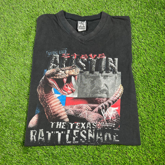 1999 Stone Cold Texas Rattlesnake Black Sleeveless Size XL USED v16576