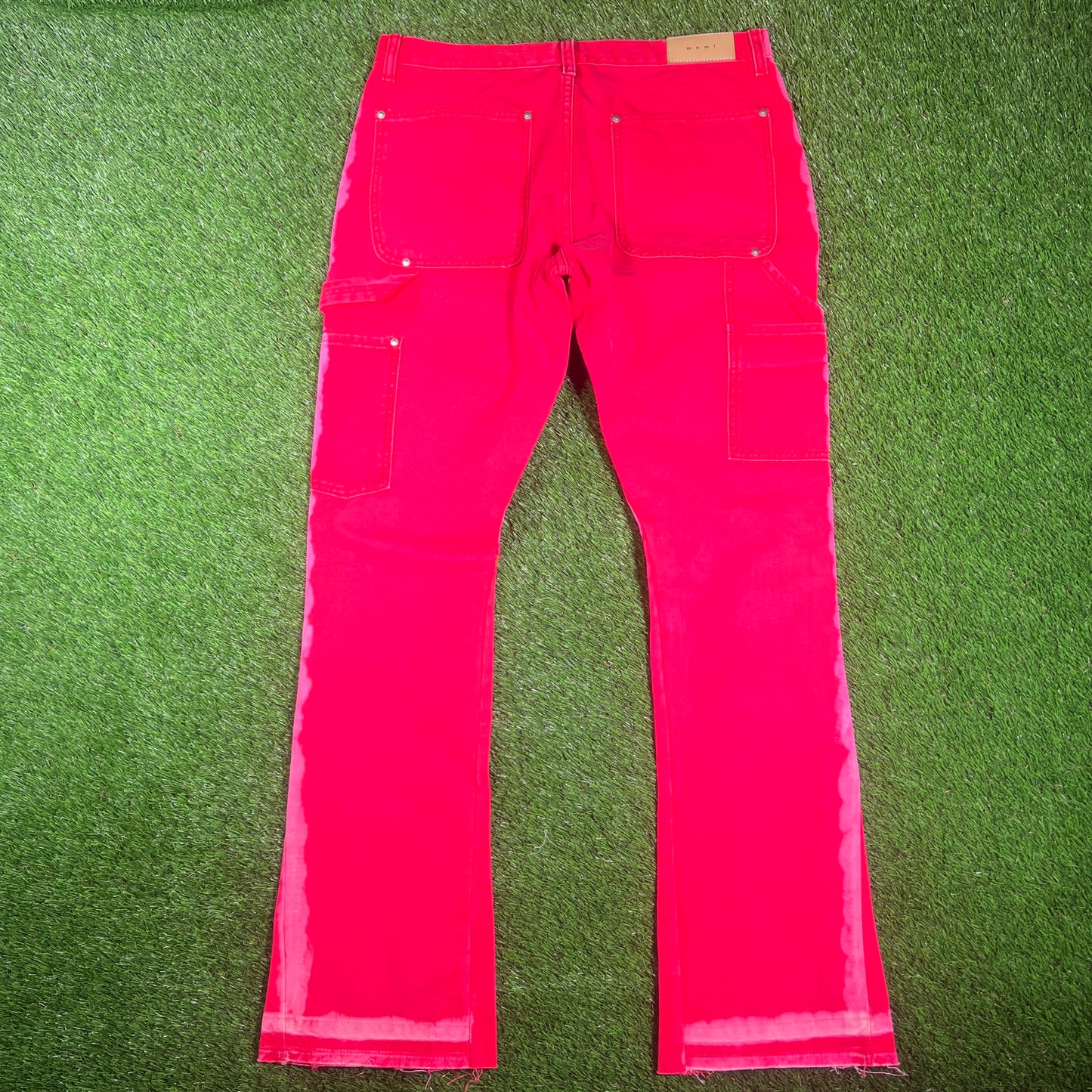 MNML Red Flared Workwear Pants Size 32 USED x15461