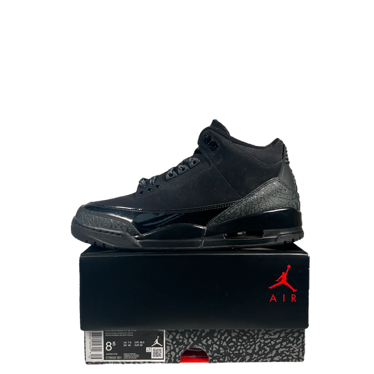 Jordan 3 Black Cat (2025) Size 8.5 USED s21047