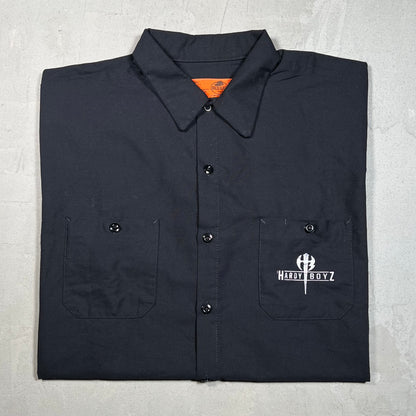 Y2K WWF Hardy Boyz Workwear Button Down Black Size XL v19534