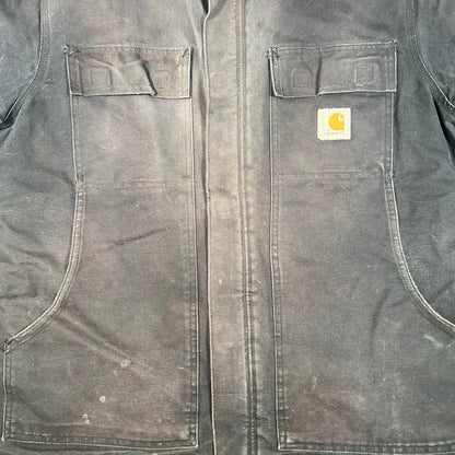 1990s Carhartt Black Arctic Jacket Size Large USED v17593