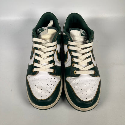 Nike Dunk Low Michigan State Custom Gold Eyelets Size 8.5 USED s6874