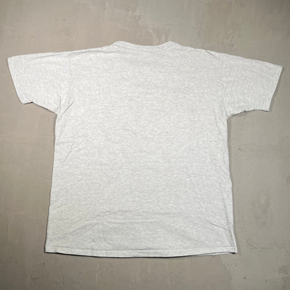 1990s Navy Football Grey Tee Size XL USED v19346