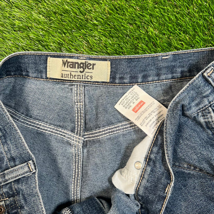 Y2K Wrangler Blue Denim Jeans Size 38x30 USED v18770
