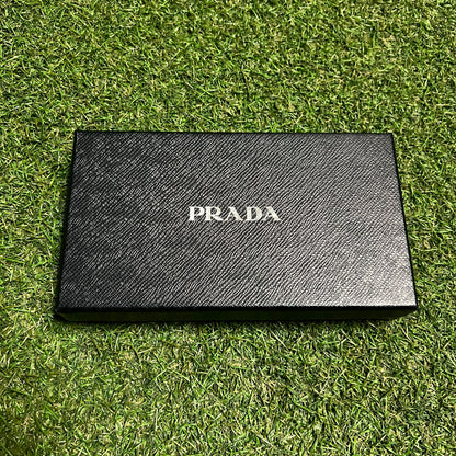 1990s Prada Saffiano Leather Long Pink Wallet USED x14077