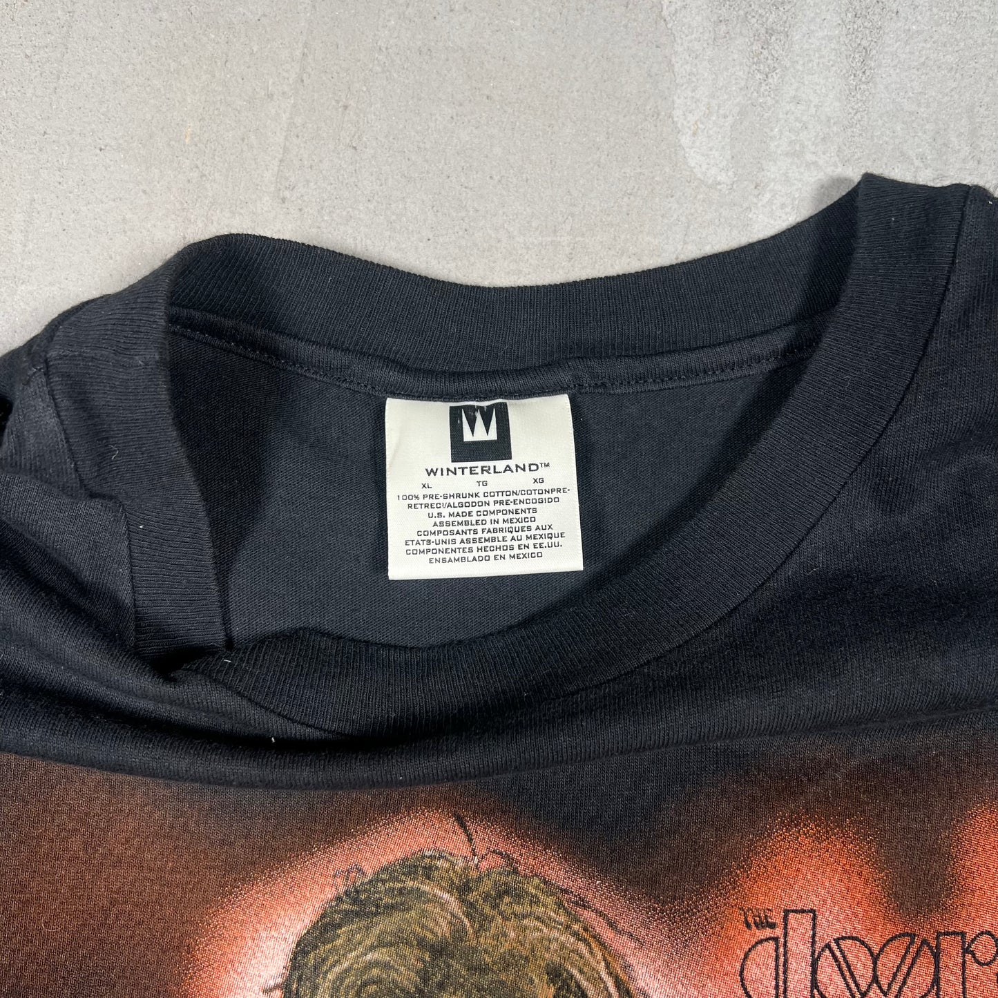1996 The Doors Jim Morrison Portrait Tee Black Size XL USED v19282