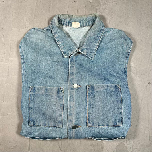 1990s Spike Lee Forty Acres Denim Blue Jean Jacket Size Medium USED v20319