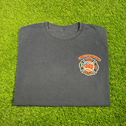 2001 FDNY In Memory Navy Tee Size Large USED v17709