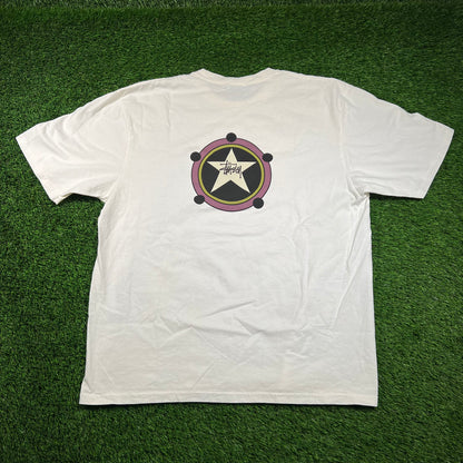 Stussy "Ranger" White Tee Size XL USED x16131
