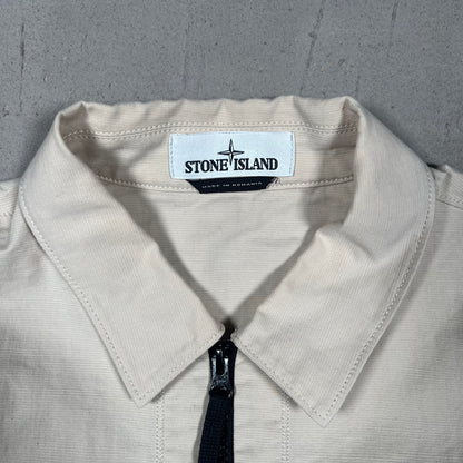 Stone Island Cream Cargo Zip Up Light Jacket Size XL USED x17368