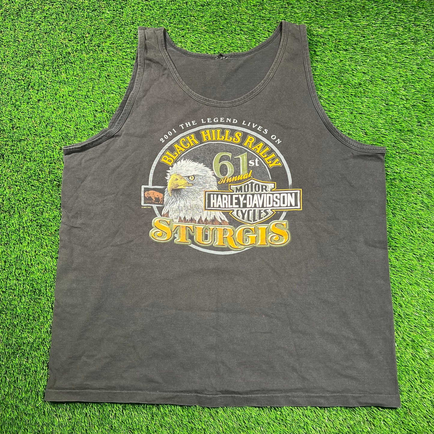 2001 Harley Davidson Stugis Rally Black Tank Size XL USED v18470
