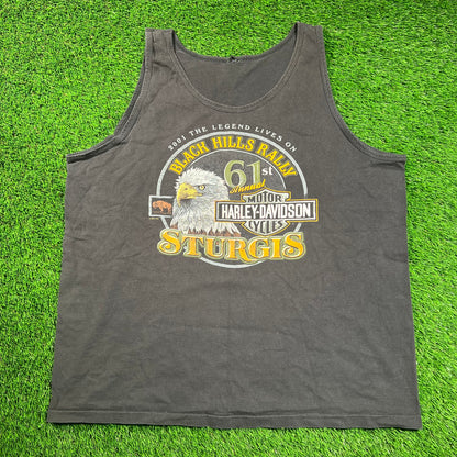 2001 Harley Davidson Stugis Rally Black Tank Size XL USED v18470