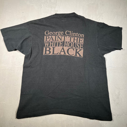 1990s George Clinton Paint the White House Black Black Tee Size XL USED v16247