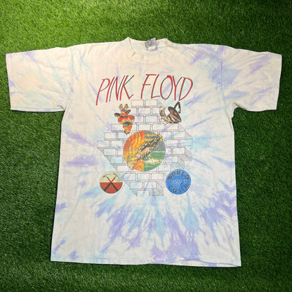 1994 Pink Floyd World Tour Tie Dye Tee Size XL USED v18861