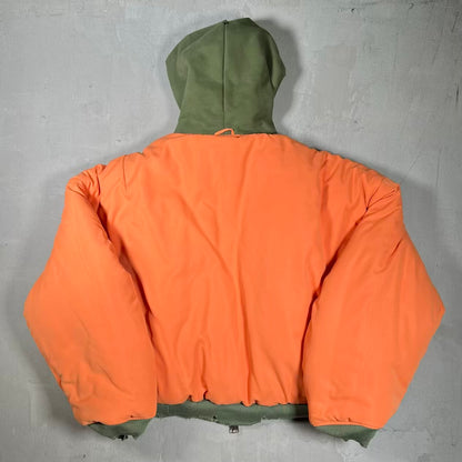 GV Gallery Olive Green Reversible Bomber Jacket Size Medium USED x18388
