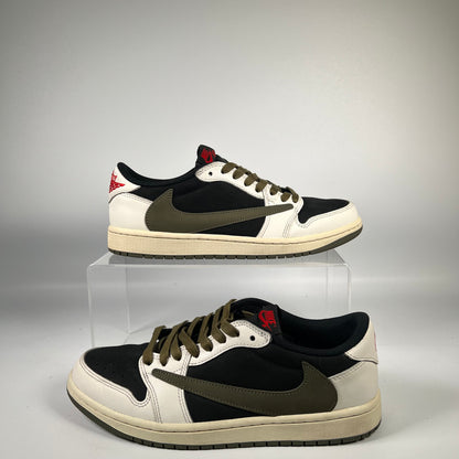 Jordan 1 Low Travis Scott Olive Size 8m/9.5w USED s13819
