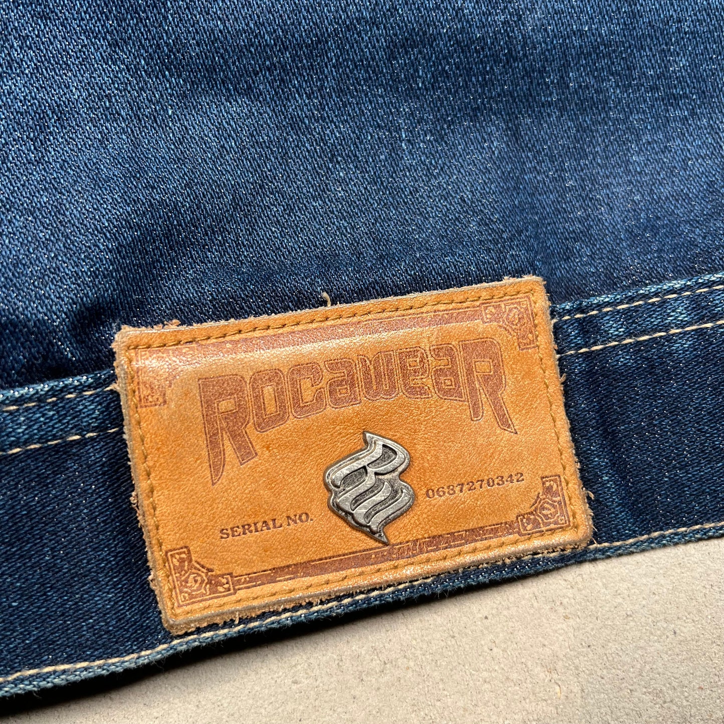 Y2K Rocawear Denim Jacket Size XXL USED v19418