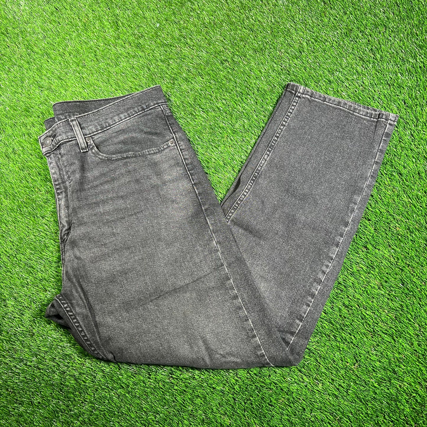 Levi's 505 Washed Black Jeans Size 36 USED v18026