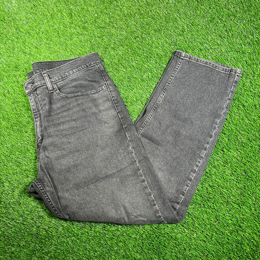 Levi's 505 Washed Black Jeans Size 36 USED v18026