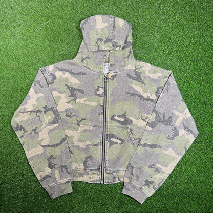 Vale Crystal Green Camo Work Hooded Jacket Size Large NEW x15937