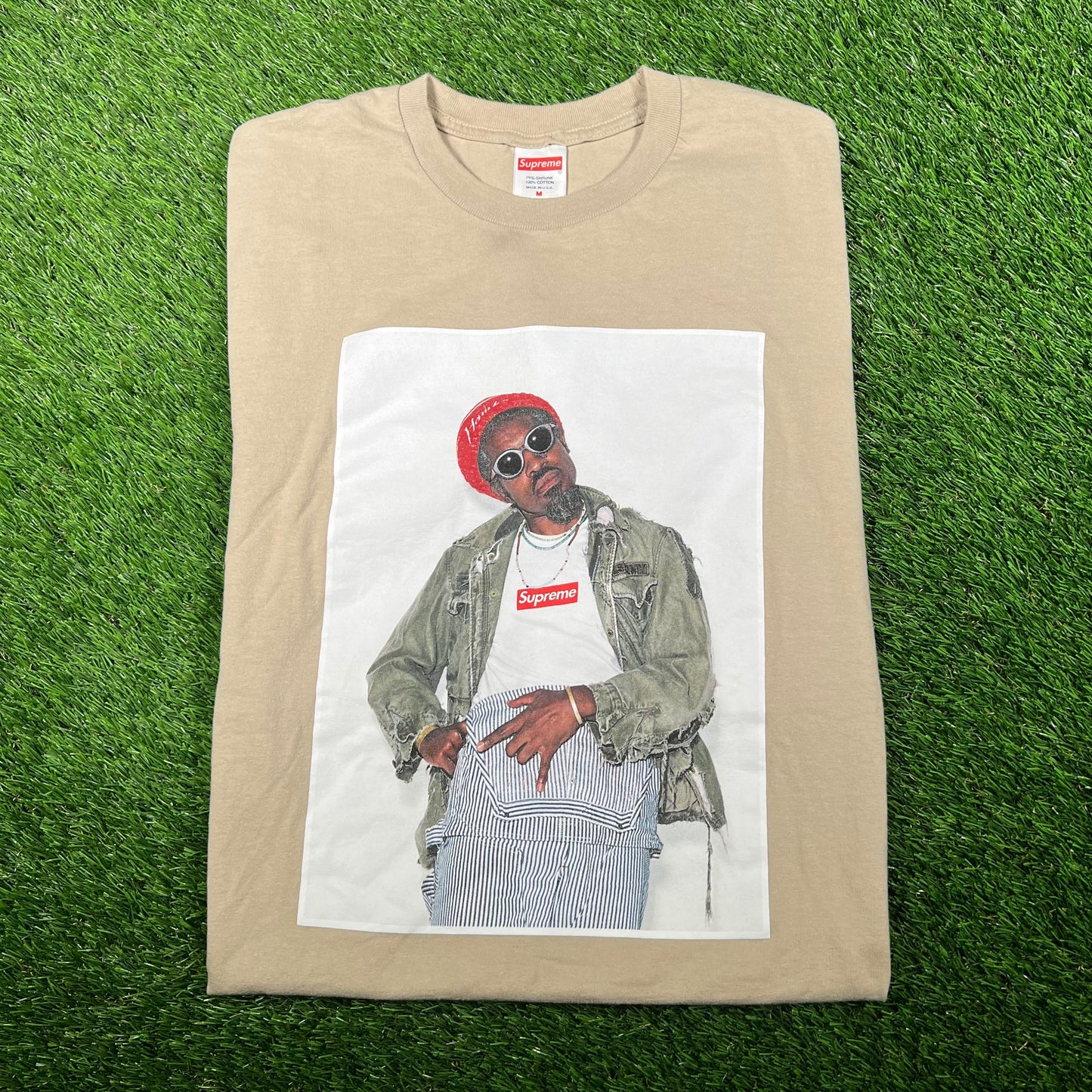 Supreme Andre 3000 Stone Tee Size Medium USED x15384
