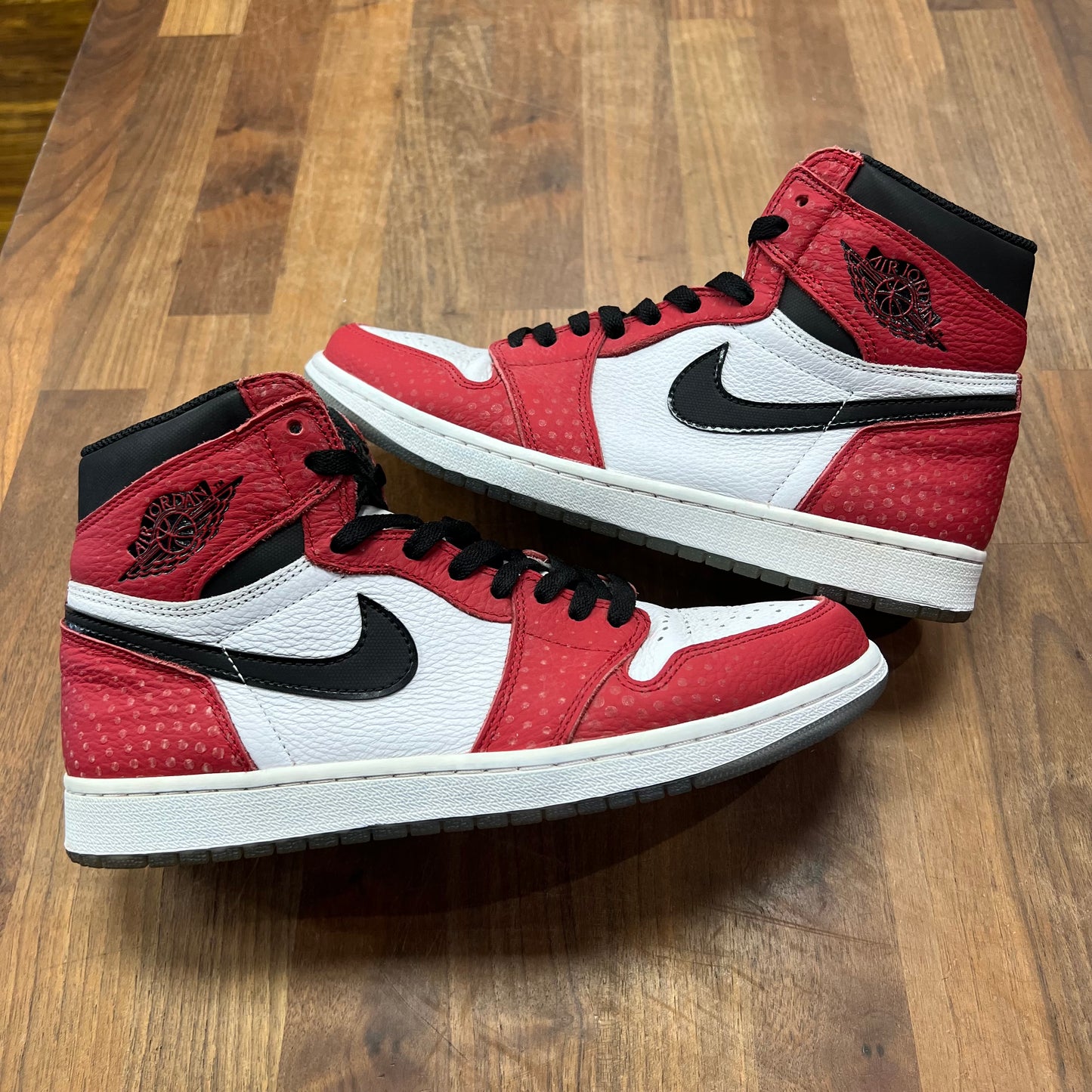 Jordan 1 Spiderman Origin Story 2018 Size 9.5 USED s17184