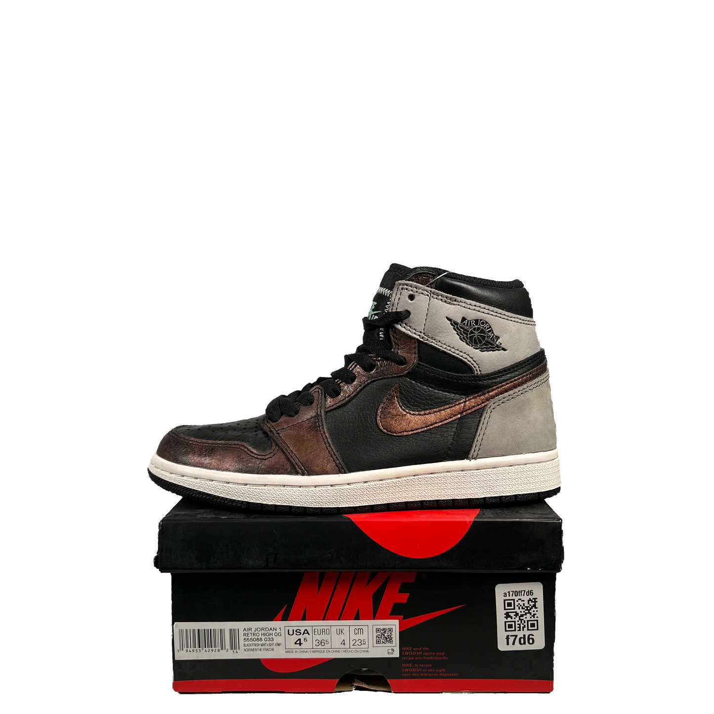 Jordan 1 High Rust Patina Size 4.5Y NEW s16016