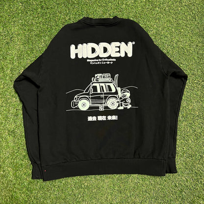 Hidden HY Magazine for Enthusiasts Black Crewneck Size Small USED x13495