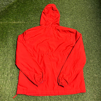 Tommy Hilfiger "Denim" Red Light Windbreaker Size XL USED v16357