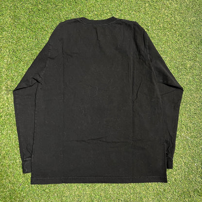 XO The Weeknd Dawn FM Red Circle Black Longsleeve Size Large USED x13600