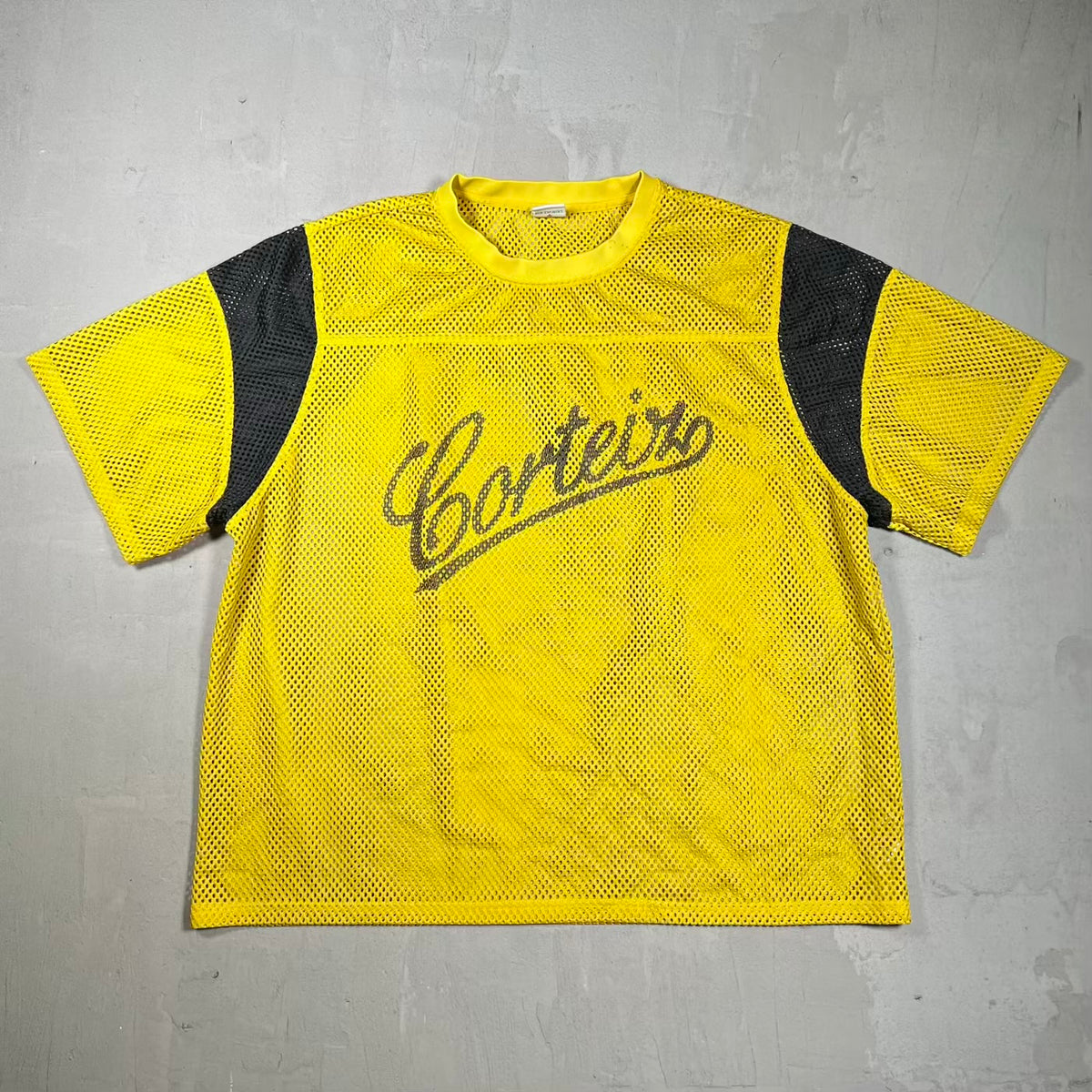 Corteiz Open Mesh Panel Jersey Yellow (2025) Size XL USED x18521