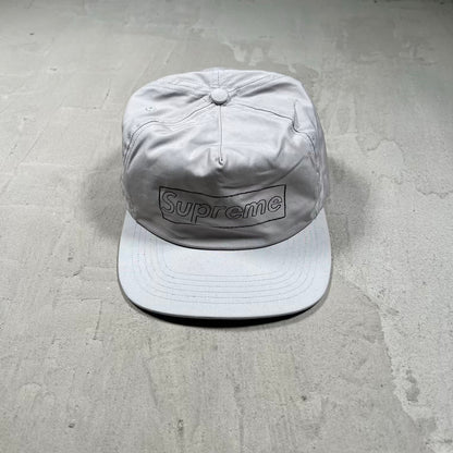 Supreme KAWS Chalk Logo 5 Panel Hat Grey (2021) USED x18381