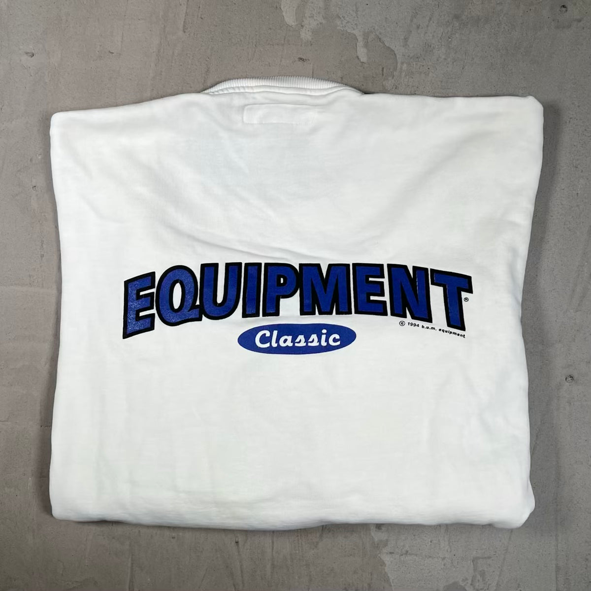 1994 BUM Equipment White Crewneck Size Large USED v20330